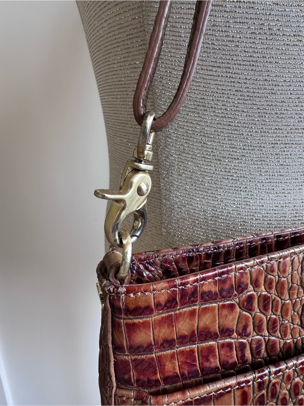 Brahmin Leather Crossbody Shoulder Bag in Pecan Melbourne - Picture 5 of 16